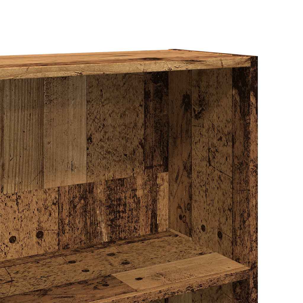 antik fa színű szerelt fa könyvszekrény 80 x 30 x 189 cm