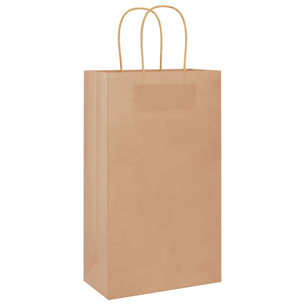 50 db barna papírzacskók fogantyúkkal 21x11x36 cm