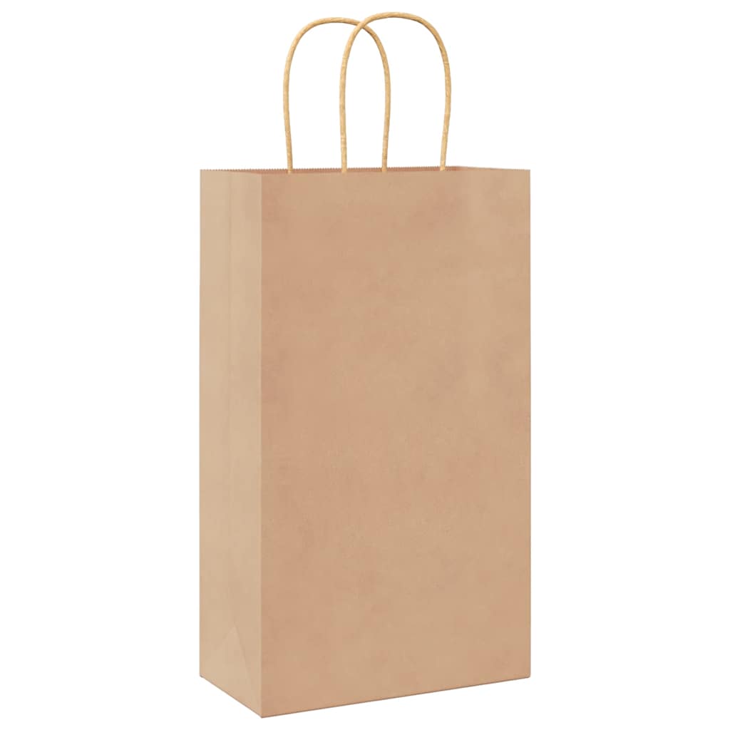 50 db barna papírzacskók fogantyúkkal 21x11x36 cm