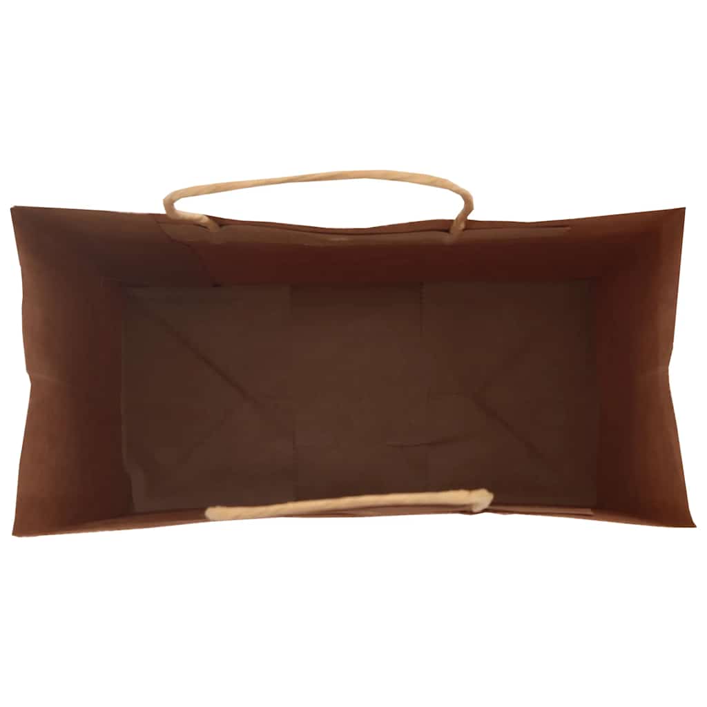 50 db barna papírzacskók fogantyúkkal 21x11x36 cm