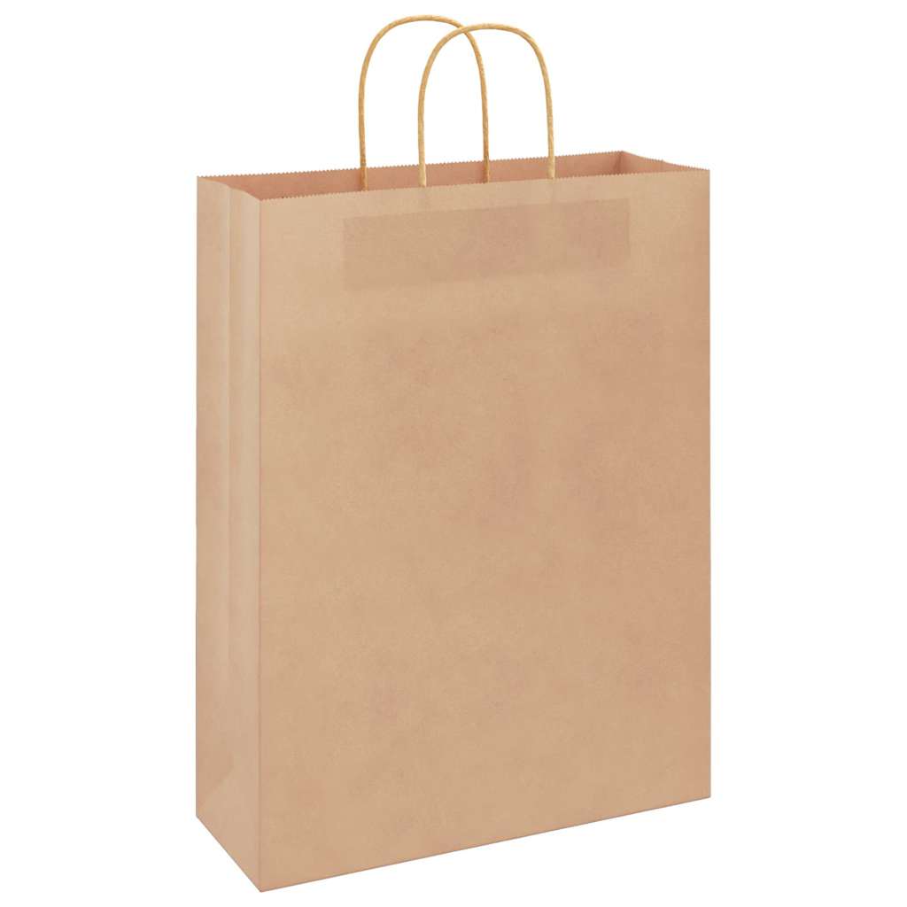 50 db barna papírzacskók fogantyúkkal 32x12x42 cm