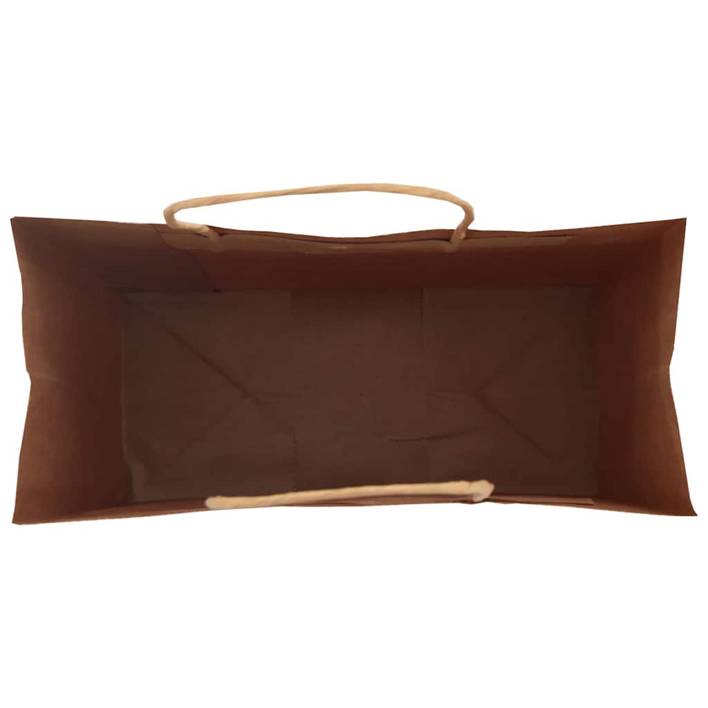 250 db barna papírzacskók fogantyúkkal 26x12x35 cm