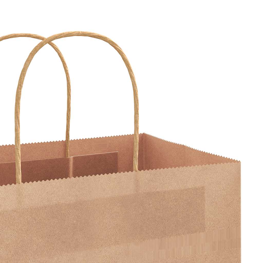 250 db barna papírzacskók fogantyúkkal 26x12x35 cm