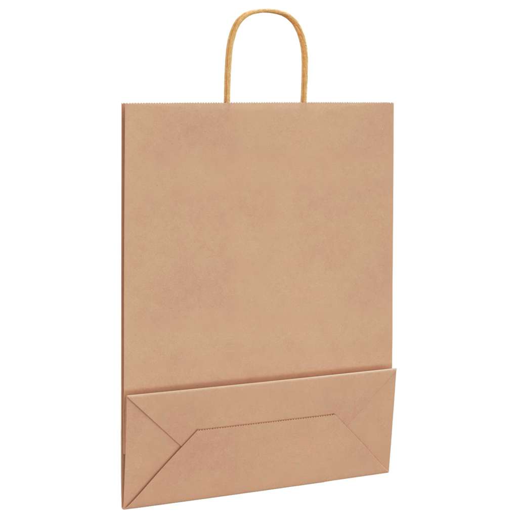 250 db barna papírzacskók fogantyúkkal 32x12x42 cm