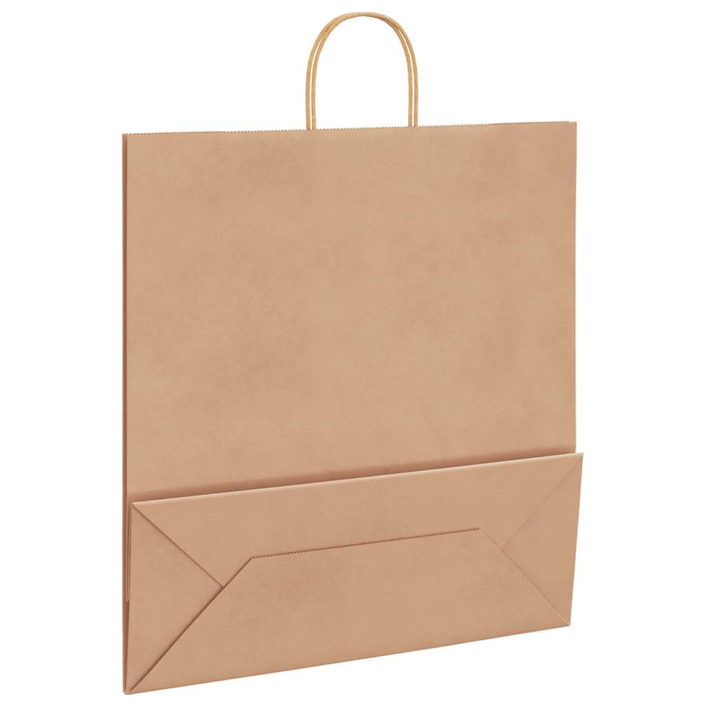 250 db barna papírzacskók fogantyúkkal 45x17x48 cm