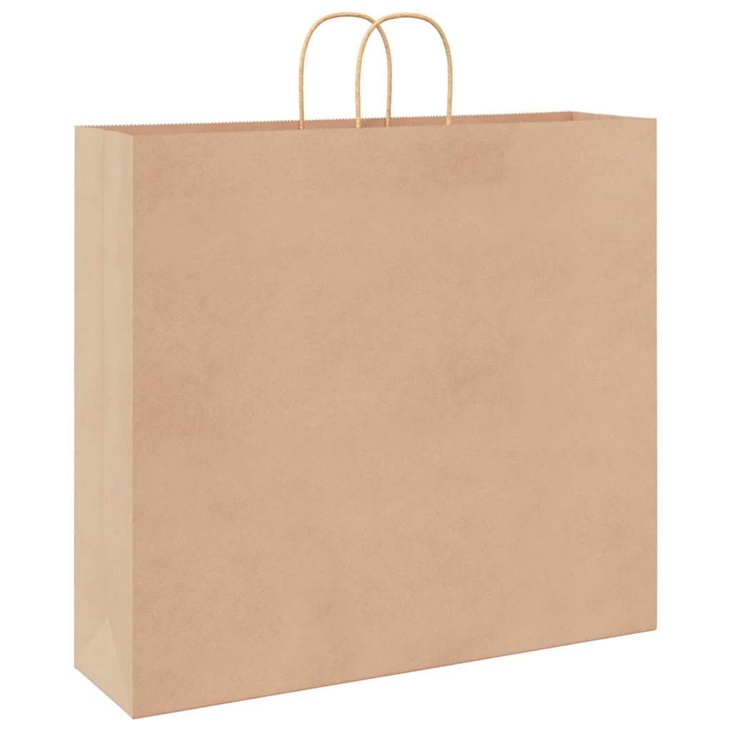 250 db barna papírzacskók fogantyúkkal 54x15x49 cm