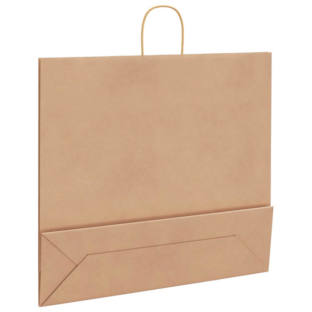 250 db barna papírzacskók fogantyúkkal 54x15x49 cm