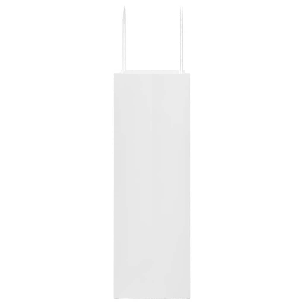 250 db fehér papírzacskók fogantyúkkal 26x12x35 cm