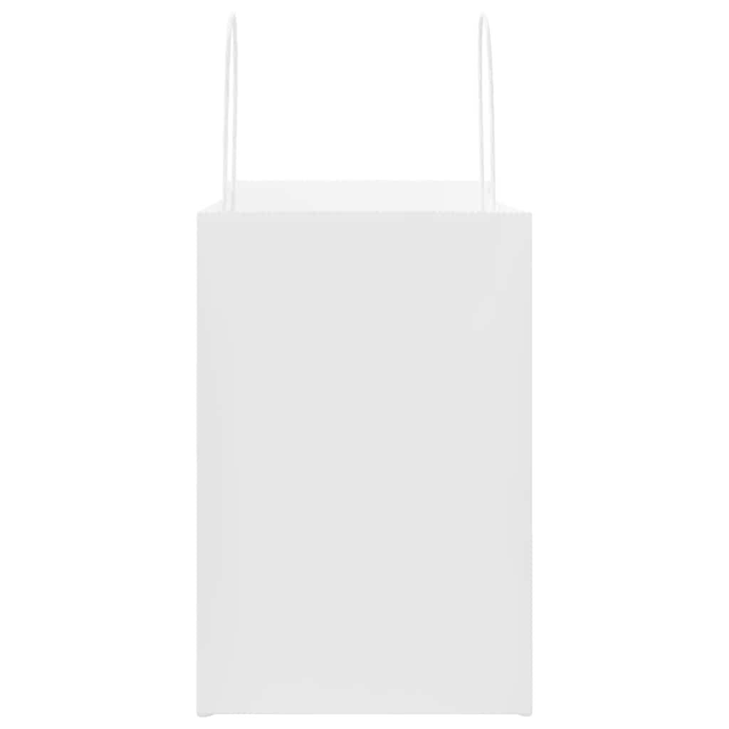 250 db fehér papírzacskók fogantyúkkal 26x17x25 cm