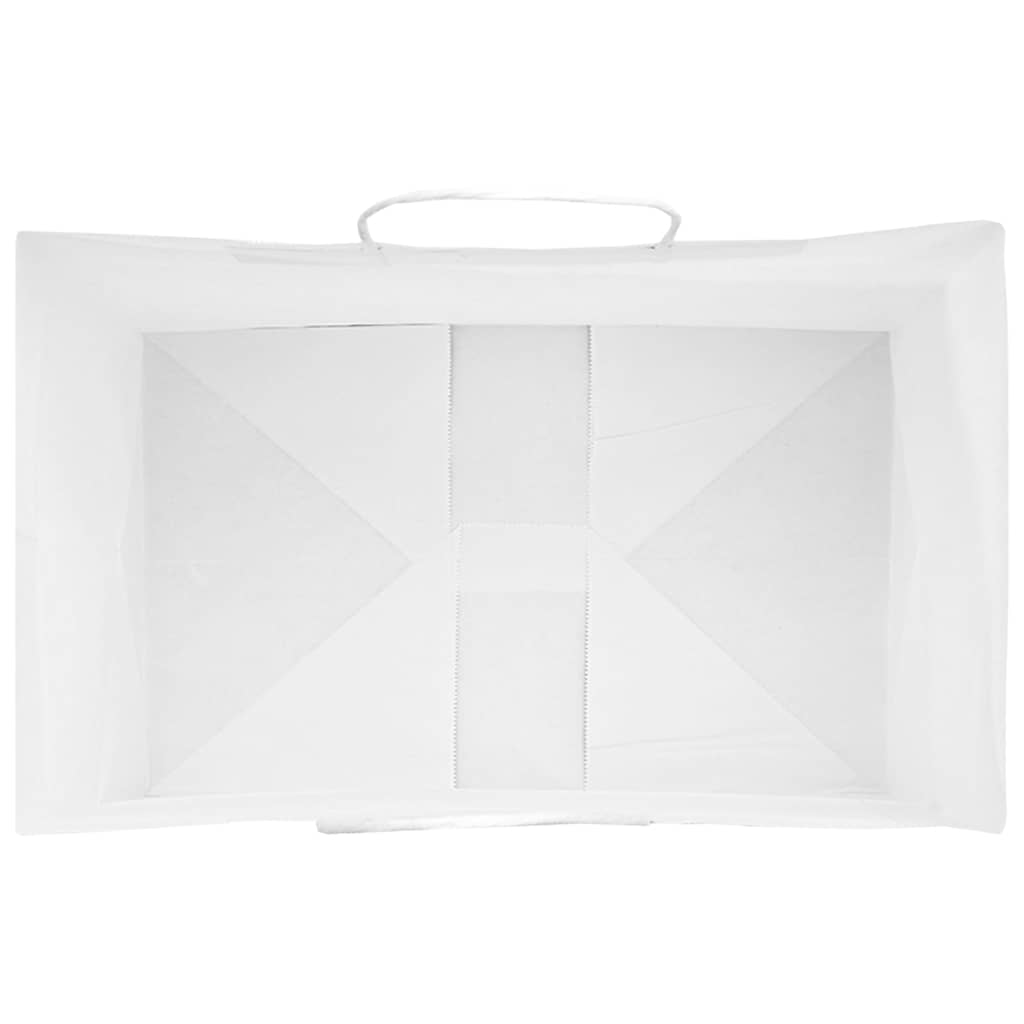250 db fehér papírzacskók fogantyúkkal 26x17x25 cm
