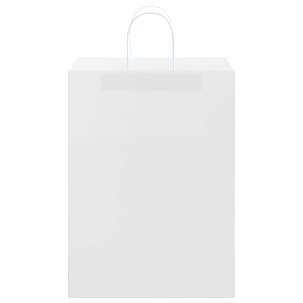 250 db fehér papírzacskók fogantyúkkal 32x17x44 cm