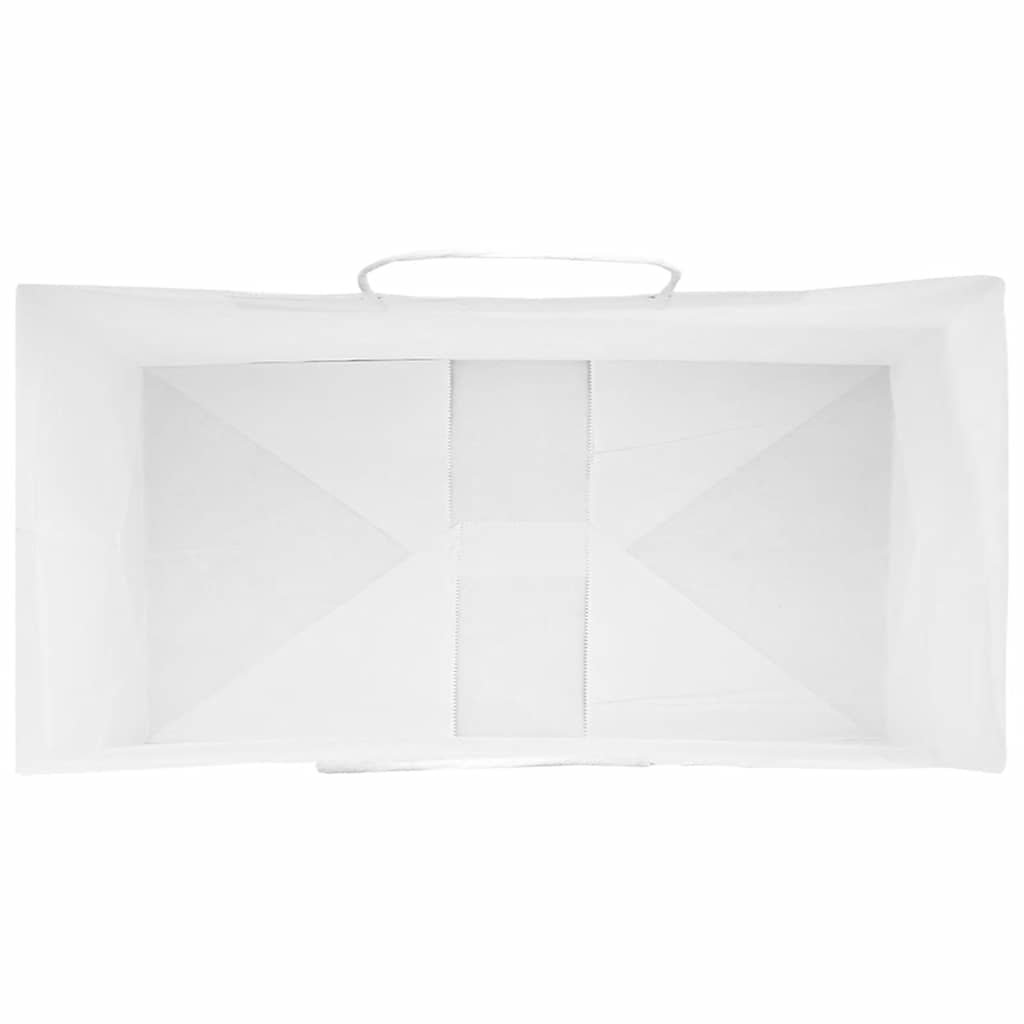 250 db fehér papírzacskók fogantyúkkal 32x17x44 cm