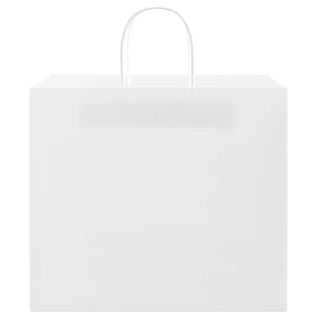 250 db fehér papírzacskók fogantyúkkal 32x22x28 cm