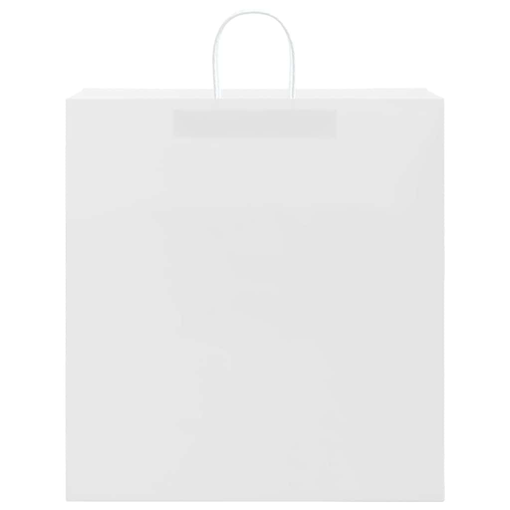 250 db fehér papírzacskók fogantyúkkal 45x17x48 cm
