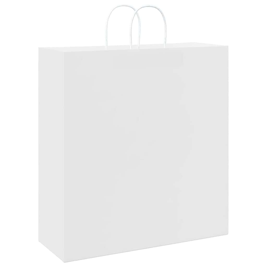 250 db fehér papírzacskók fogantyúkkal 45x17x48 cm