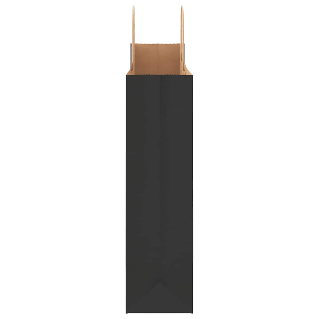 250 db fekete papírzacskók fogantyúkkal 32x12x42 cm