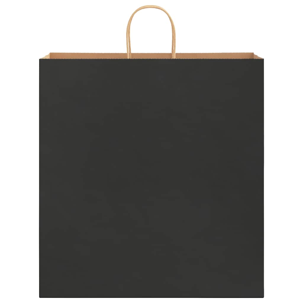 250 db fekete papírzacskók fogantyúkkal 45x17x48 cm