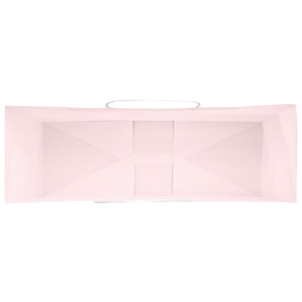50 db rózsaszín papírzacskók fogantyúkkal 32x12x42 cm