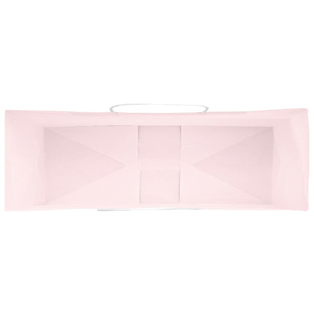 250 db rózsaszín papírzacskók fogantyúkkal 32x12x42 cm