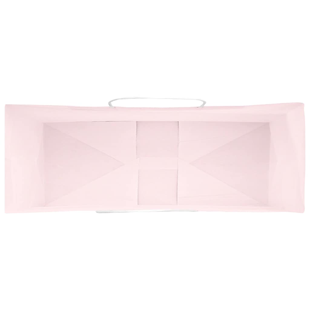 250 db rózsaszín papírzacskók fogantyúkkal 45x17x48 cm
