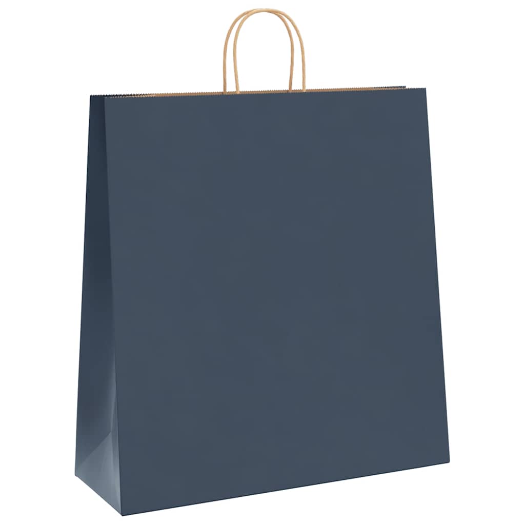 250 db kék papírzacskók fogantyúkkal 45x17x48 cm