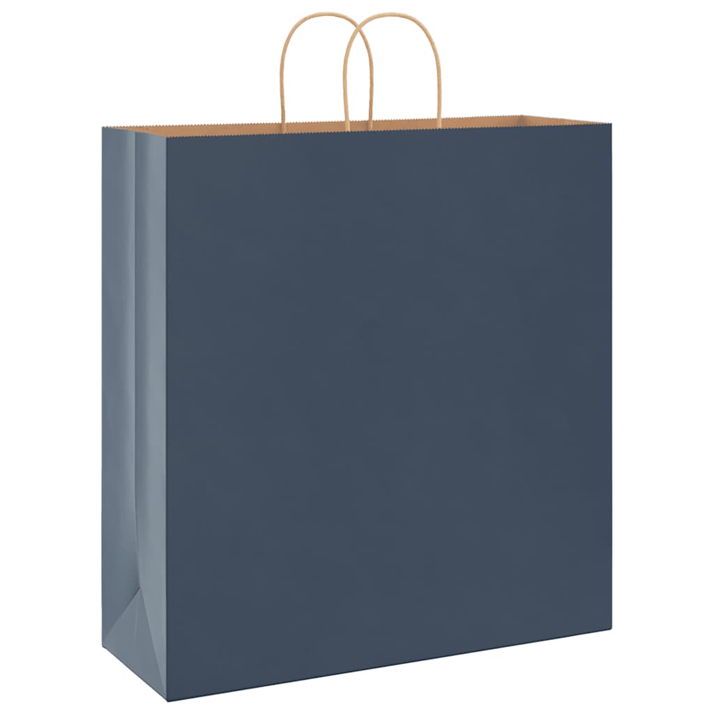 250 db kék papírzacskók fogantyúkkal 45x17x48 cm