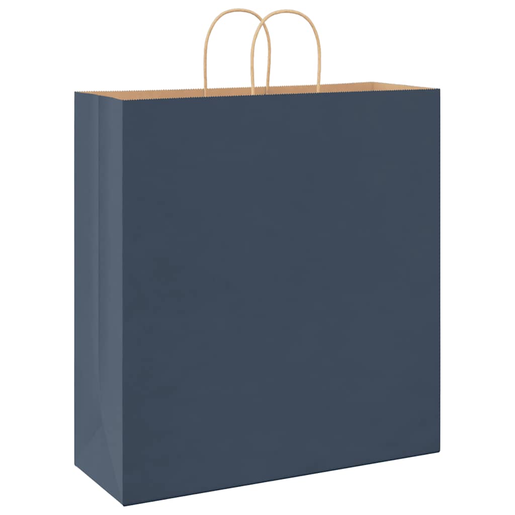 250 db kék papírzacskók fogantyúkkal 45x17x48 cm