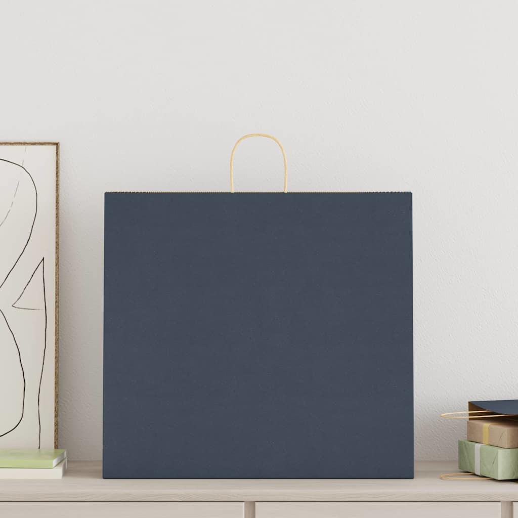250 db kék papírzacskók fogantyúkkal 54x15x49 cm