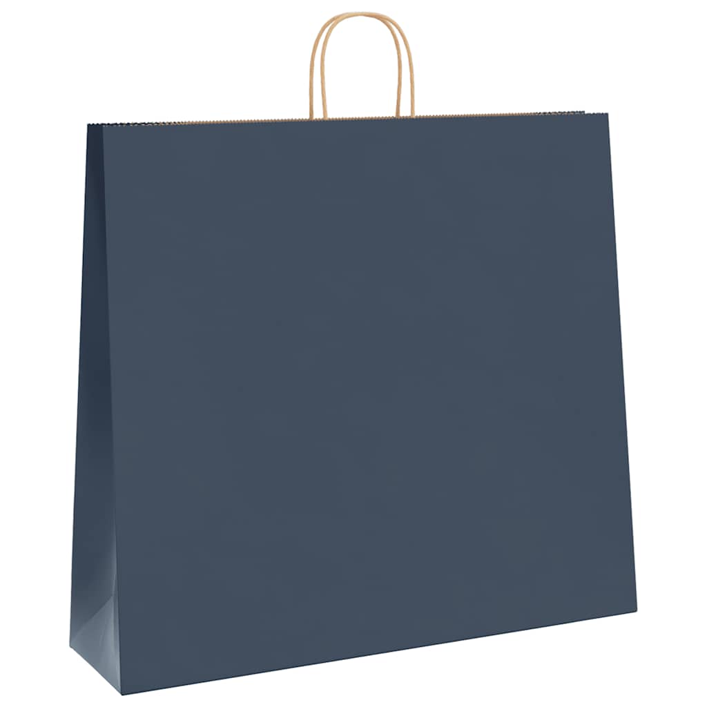250 db kék papírzacskók fogantyúkkal 54x15x49 cm
