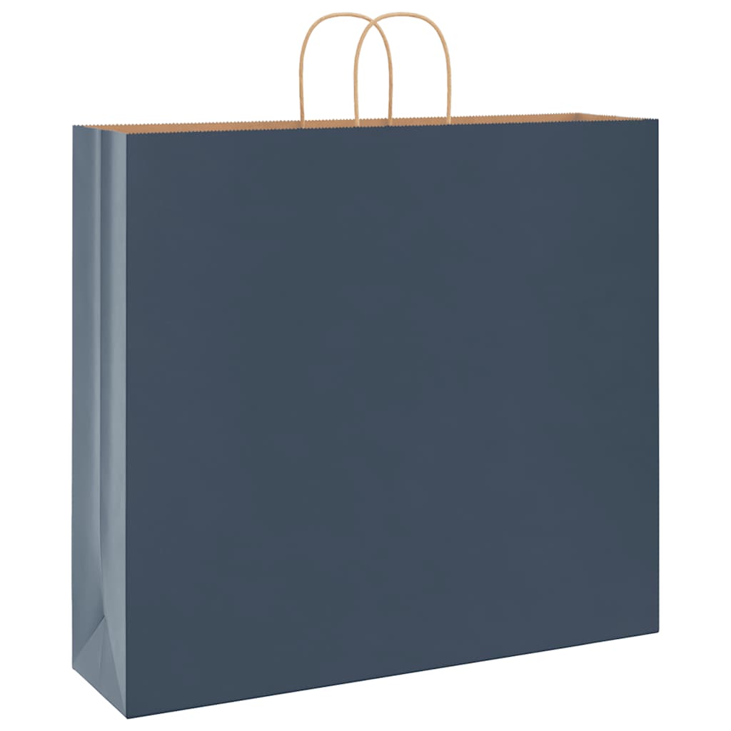 250 db kék papírzacskók fogantyúkkal 54x15x49 cm
