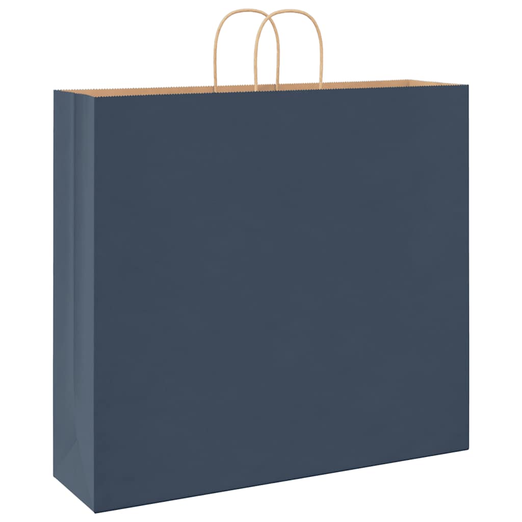 250 db kék papírzacskók fogantyúkkal 54x15x49 cm