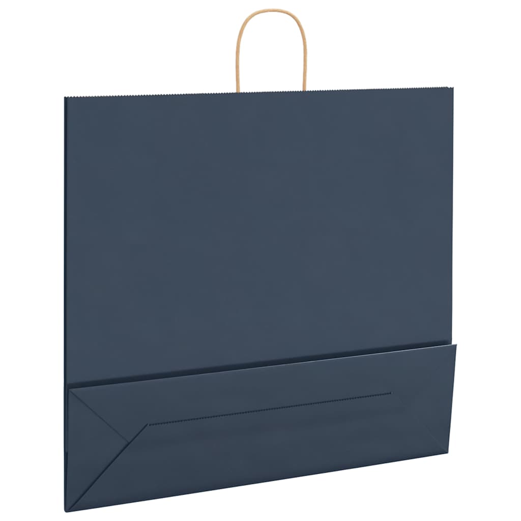 250 db kék papírzacskók fogantyúkkal 54x15x49 cm
