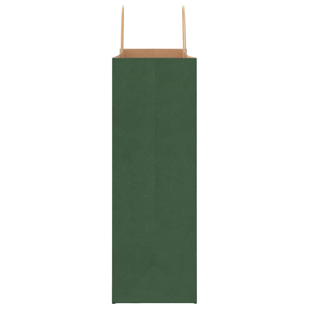 250 db zöld papírzacskók fogantyúkkal 45x17x48 cm