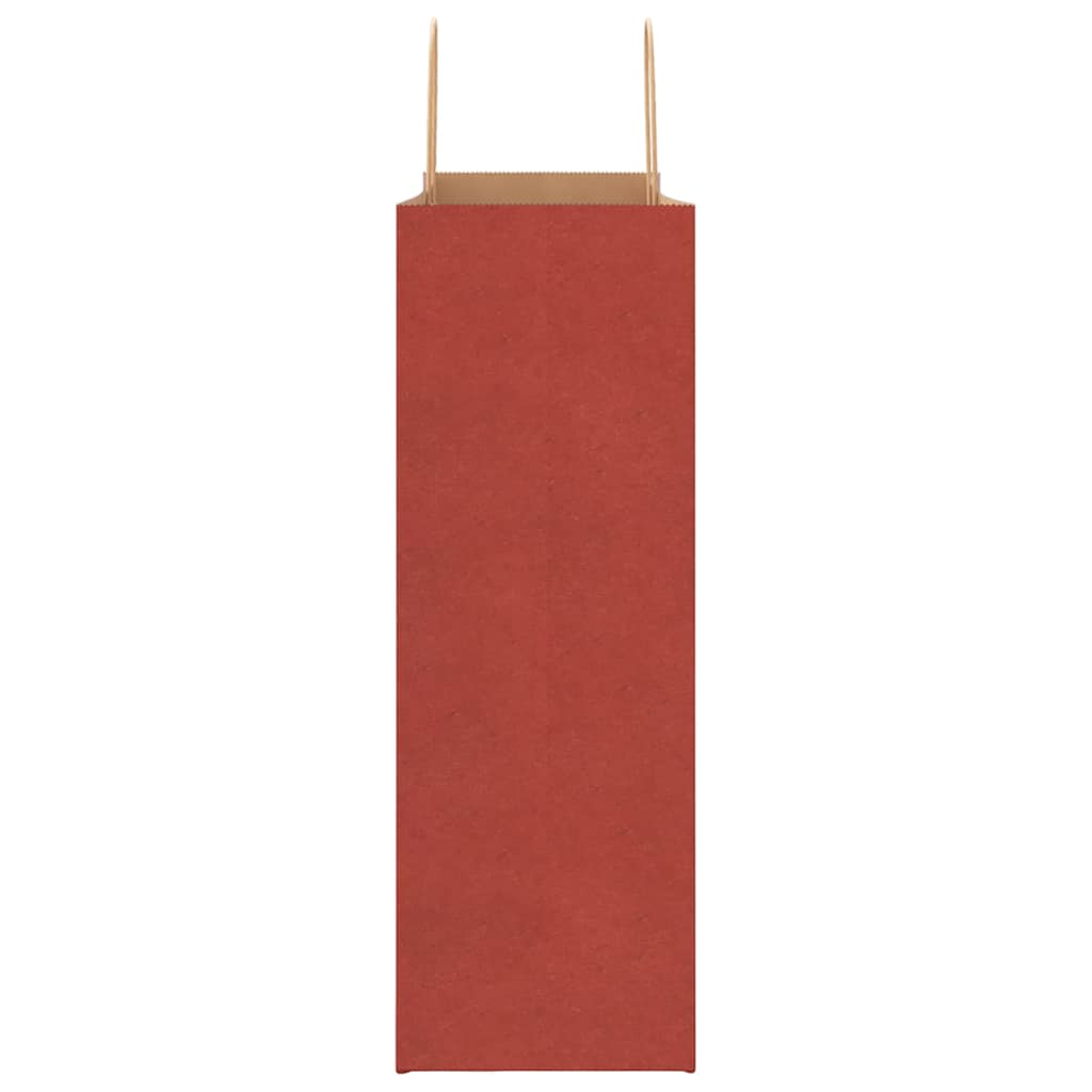 250 db piros papírzacskók fogantyúkkal 45x17x48 cm