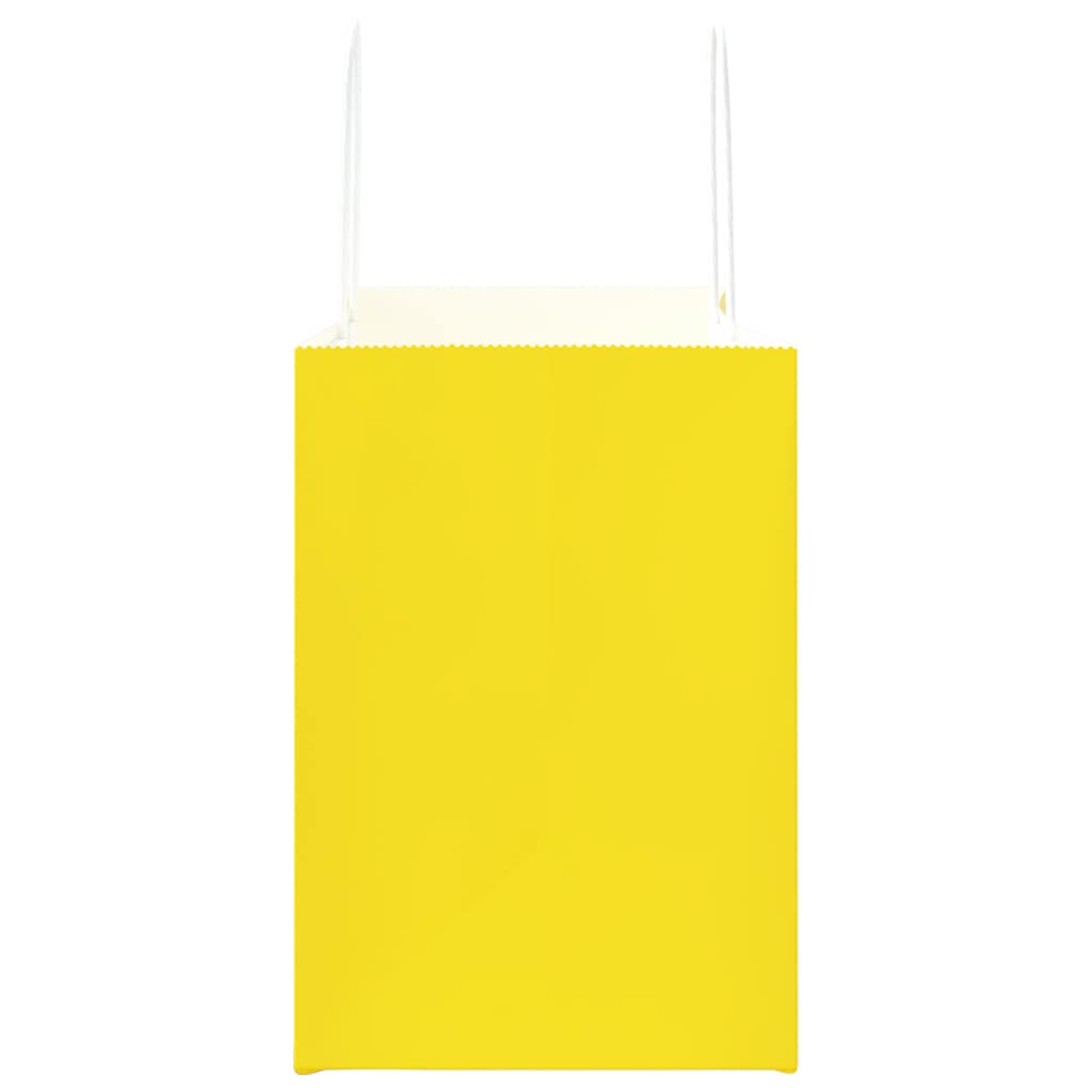 50 db sárga papírzacskók fogantyúkkal 32x17x25 cm