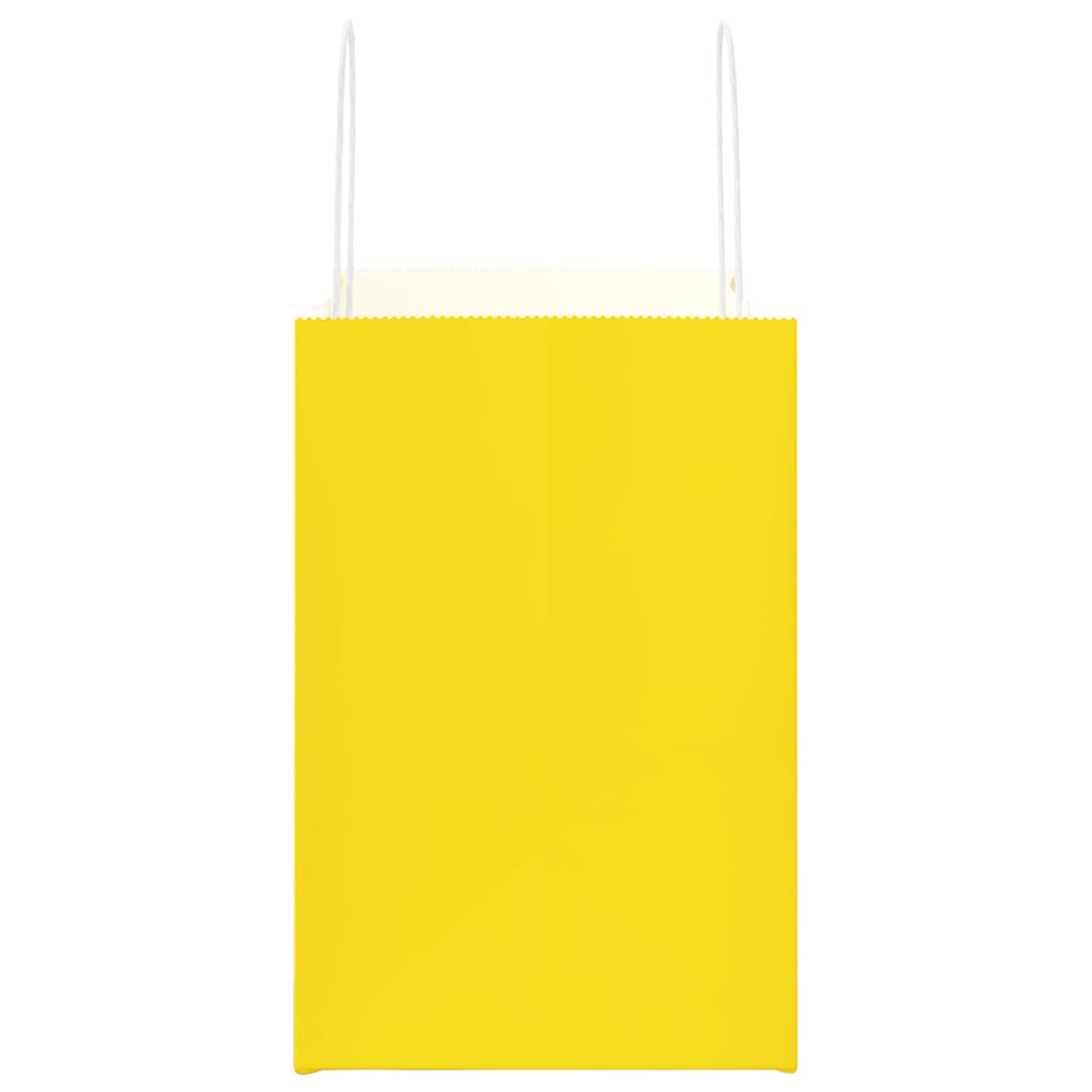 250 db sárga papírzacskók fogantyúkkal 26x17x25 cm