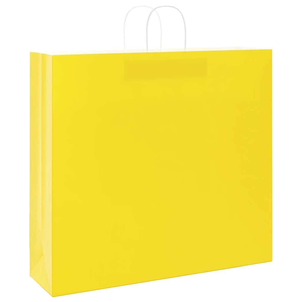 250 db sárga papírzacskók fogantyúkkal 54x15x49 cm