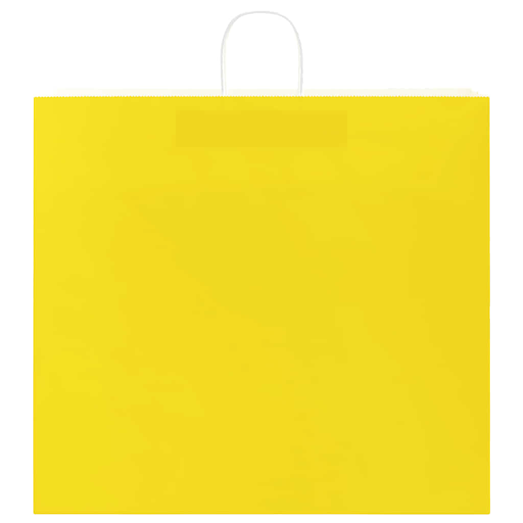 250 db sárga papírzacskók fogantyúkkal 54x15x49 cm