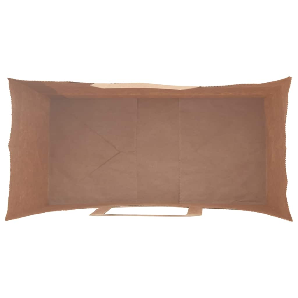 250 db barna papírzacskók fogantyúkkal 18x8x22 cm