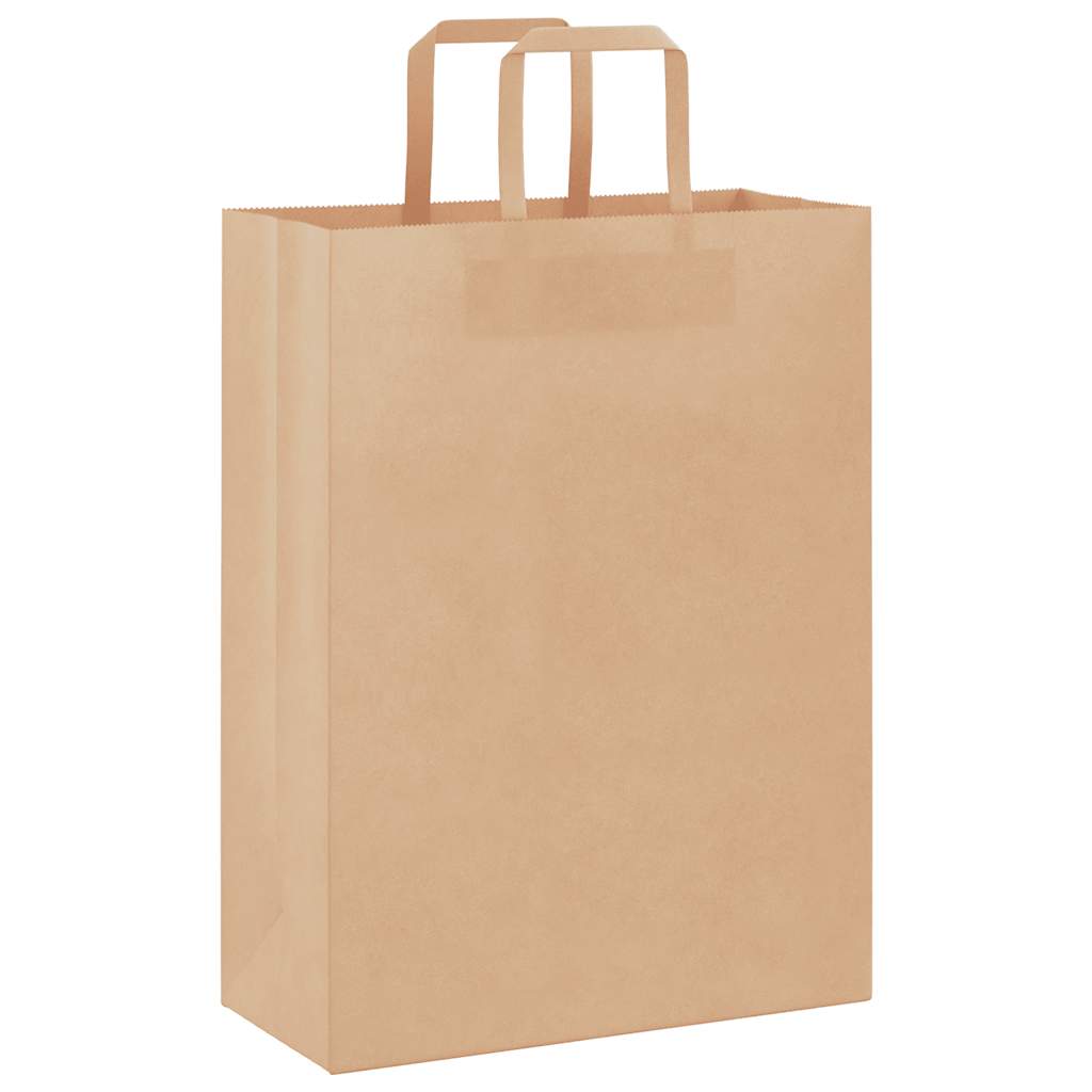 250 db barna papírzacskók fogantyúkkal 26x12x35 cm