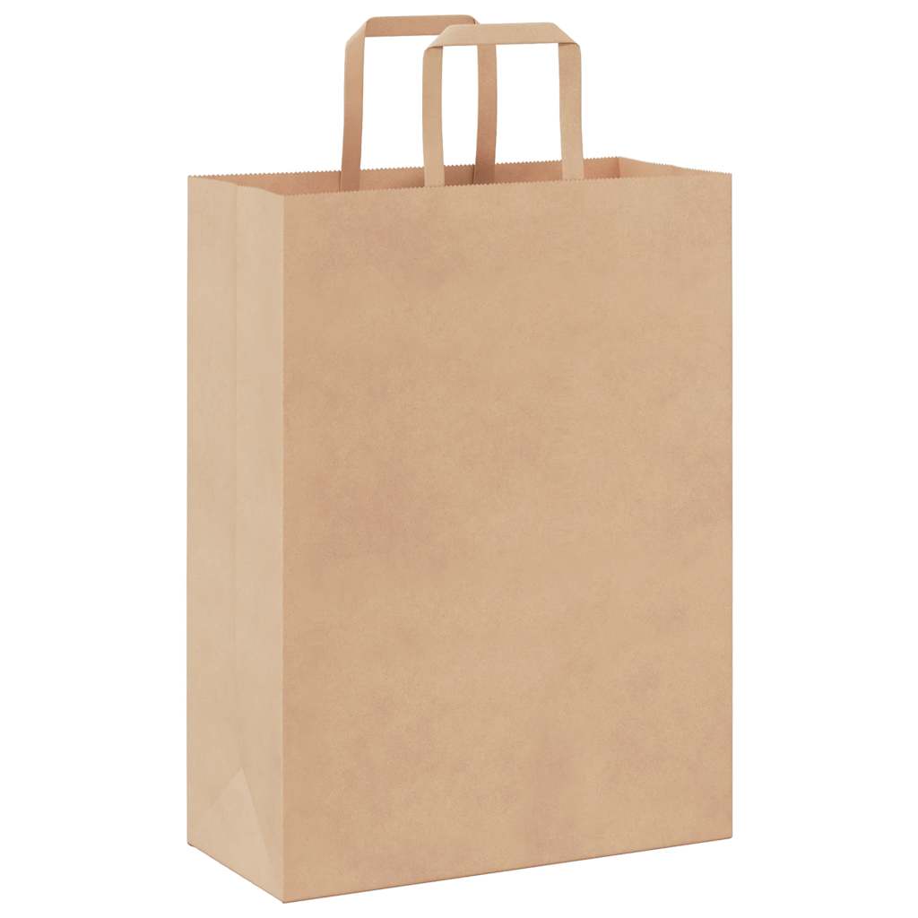 250 db barna papírzacskók fogantyúkkal 26x12x35 cm