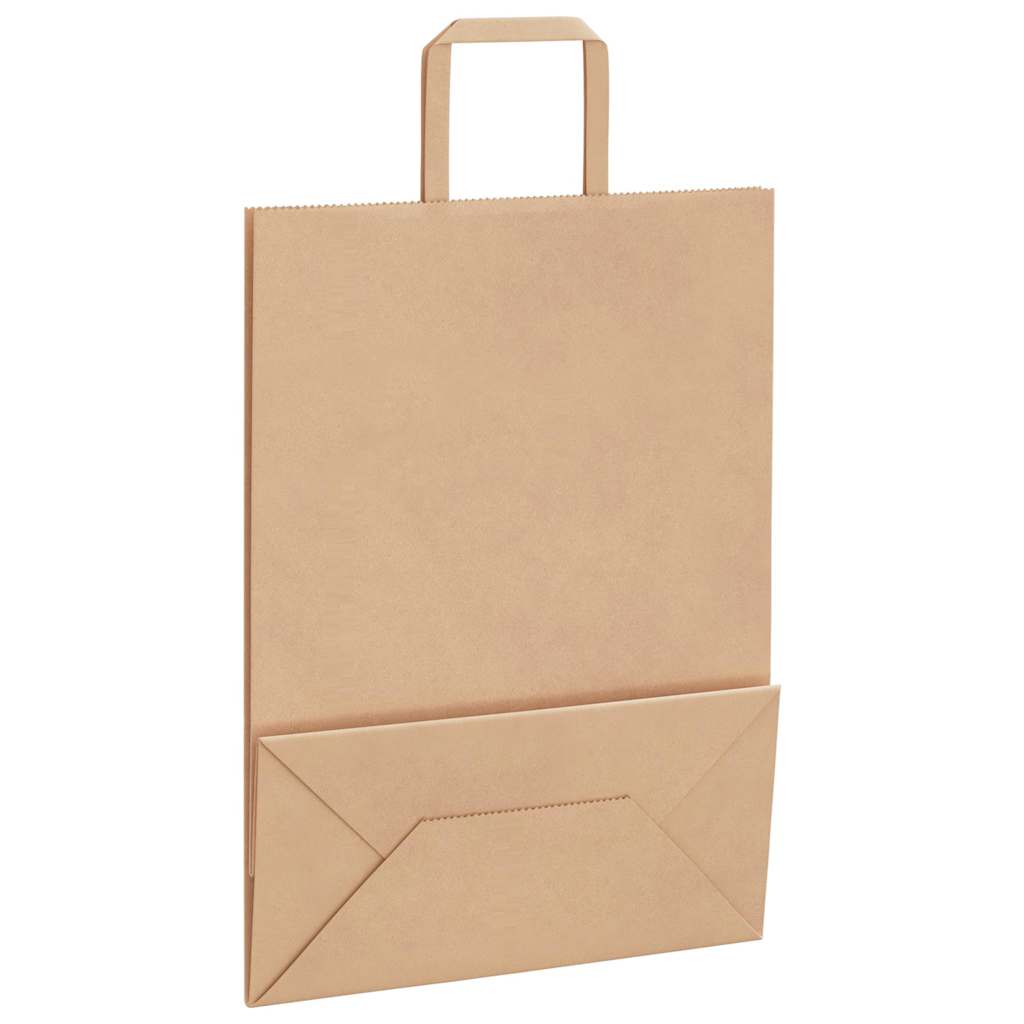250 db barna papírzacskók fogantyúkkal 26x12x35 cm