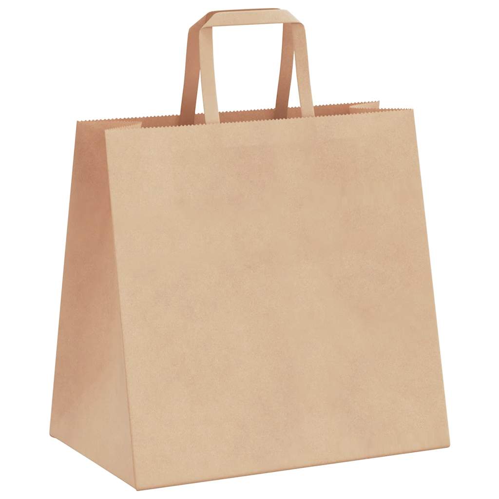 250 db barna papírzacskók fogantyúkkal 26x17x25 cm