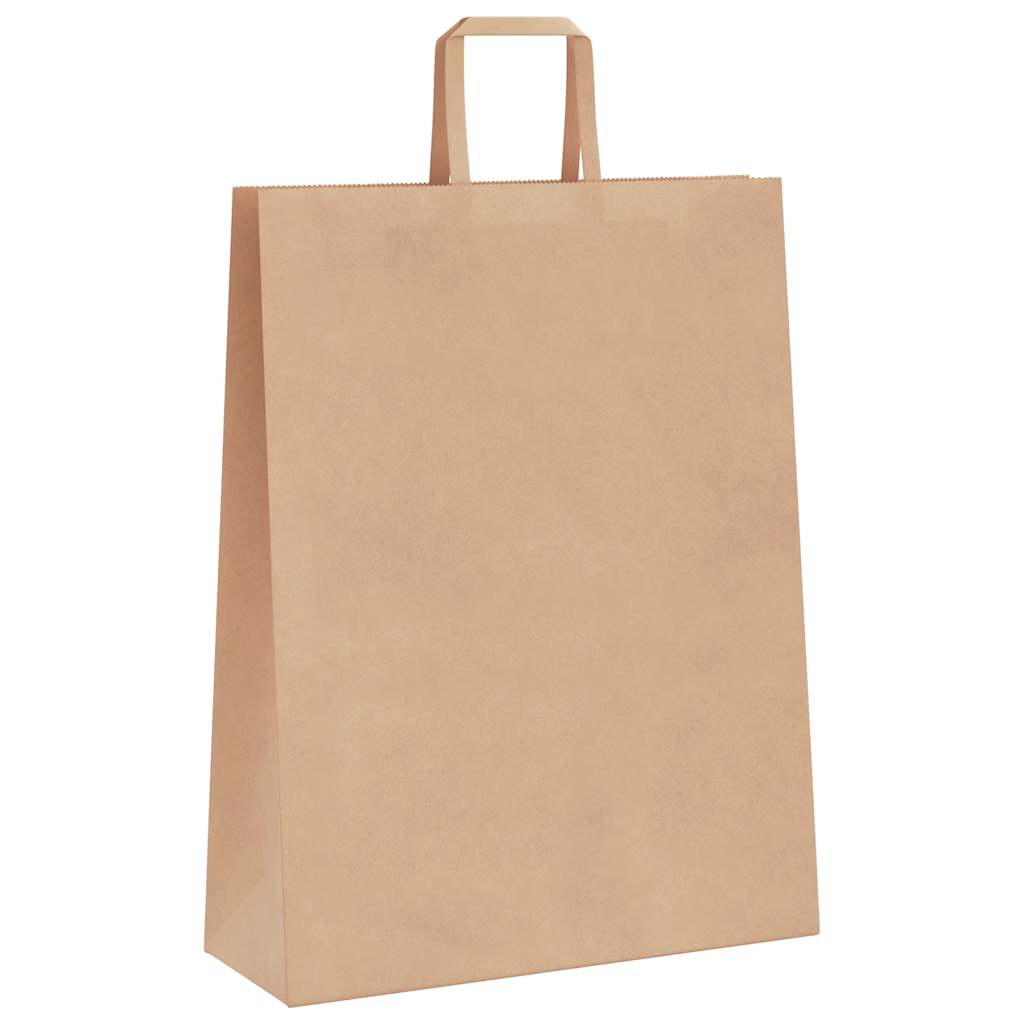 250 db barna papírzacskók fogantyúkkal 32x12x42 cm