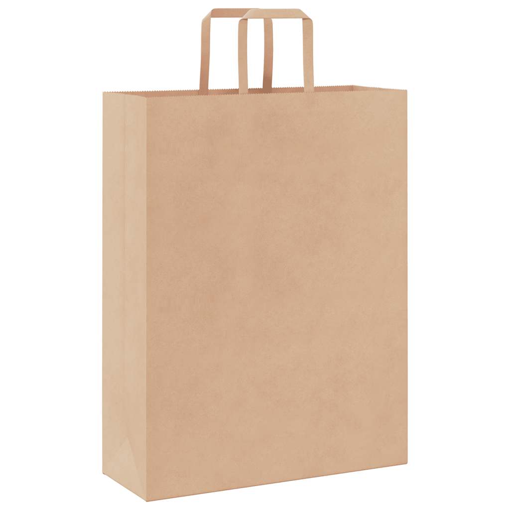 250 db barna papírzacskók fogantyúkkal 32x12x42 cm