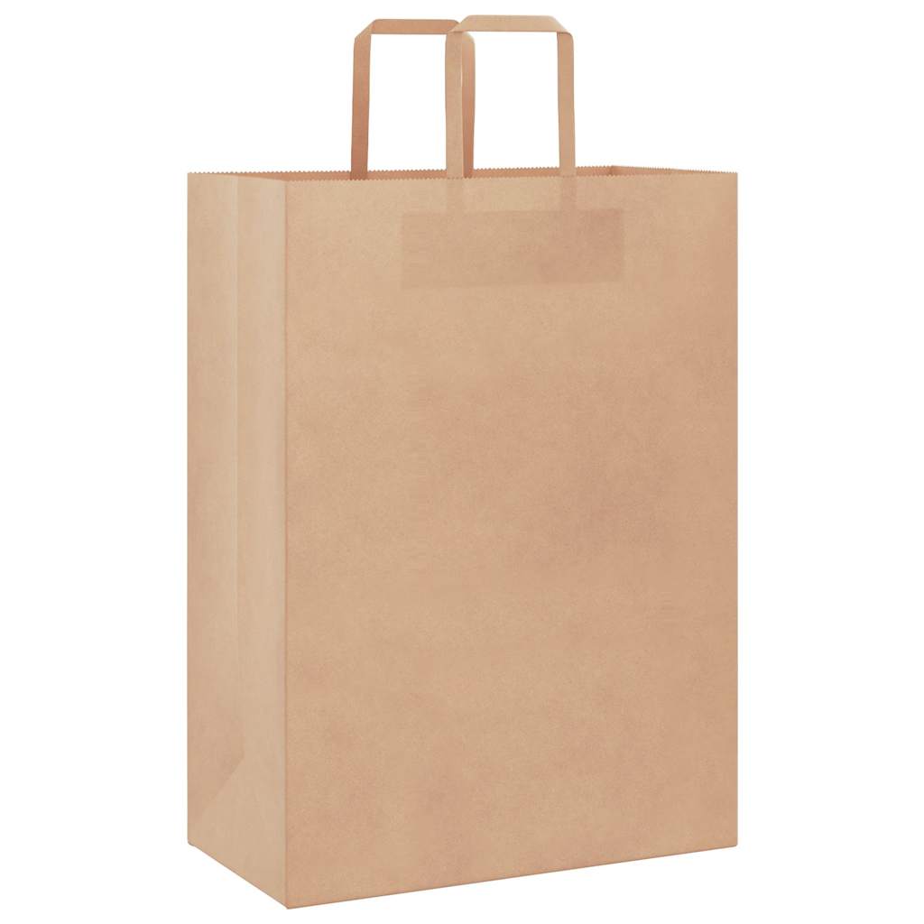 250 db barna papírzacskók fogantyúkkal 32x17x44 cm