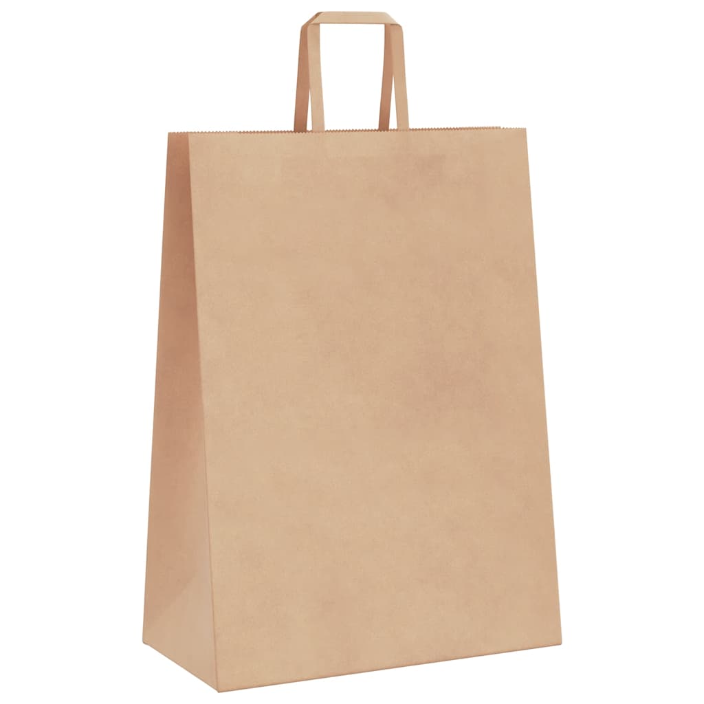 250 db barna papírzacskók fogantyúkkal 32x17x44 cm