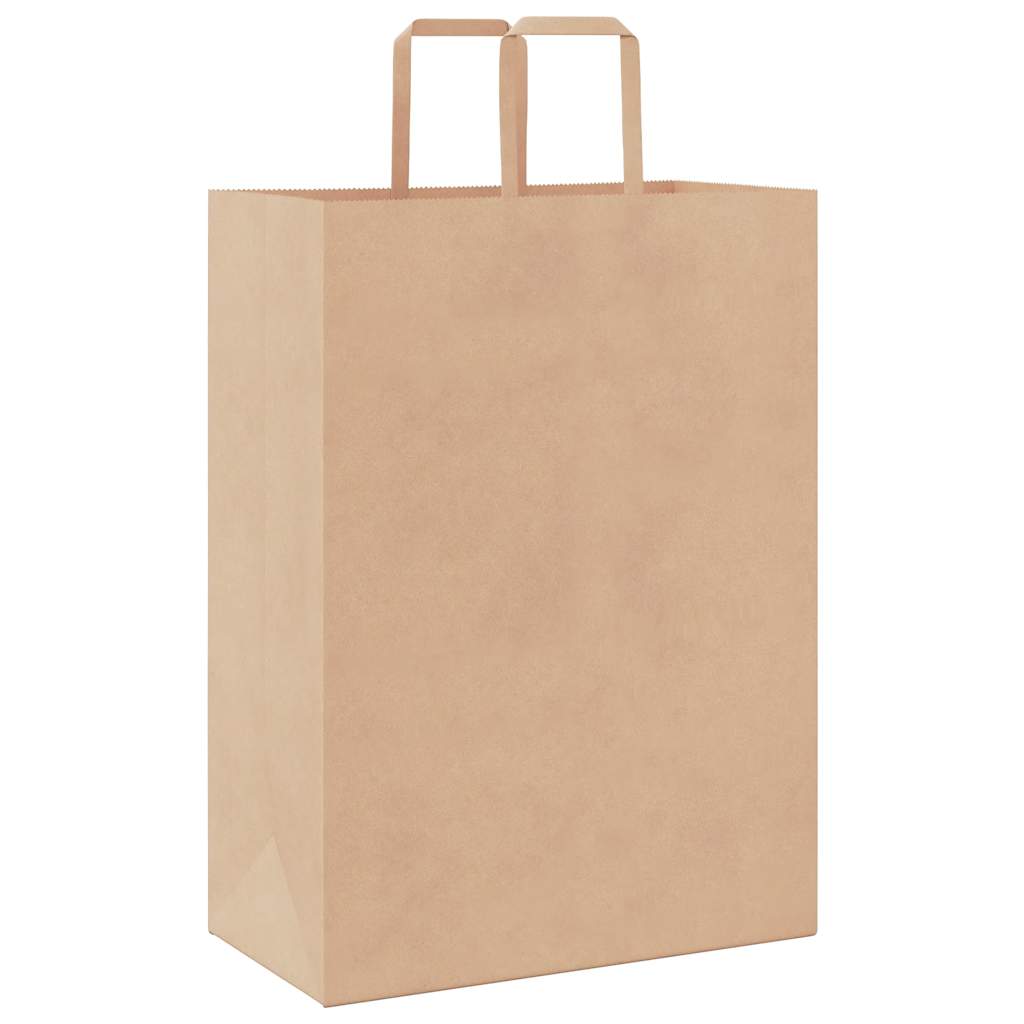 250 db barna papírzacskók fogantyúkkal 32x17x44 cm
