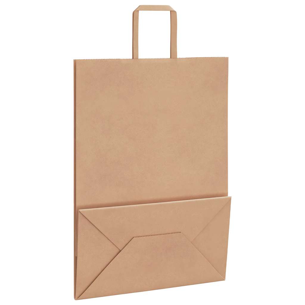 250 db barna papírzacskók fogantyúkkal 32x17x44 cm