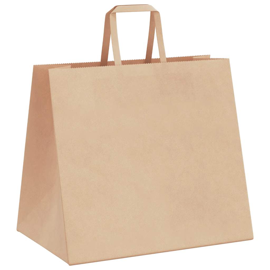 250 db barna papírzacskók fogantyúkkal 32x22x28 cm